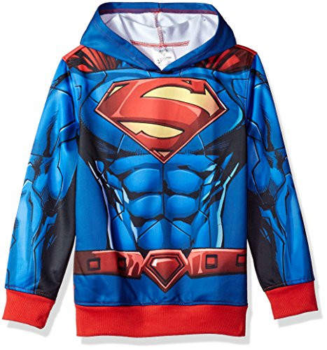 DC Comics Big Boys Superman Fleece Pullover Costume Hoodie BlueRed Large-1820