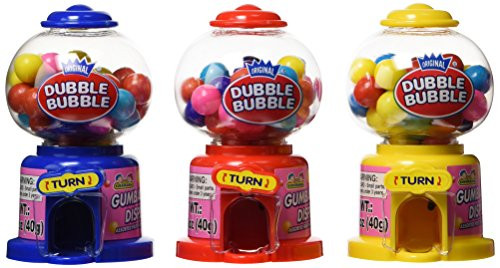 Dubble Bubble Mini Gumball Machine Candy Dispensers for Kids 1_41 Ounce Pack of 12