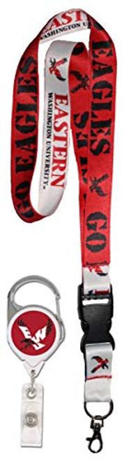 WinCraft Bundle 2 Items Eastern Washington Eagles 1 Lanyard and 1 Premium Badge Reel Id Holder WinCraft Bundle 2 Items Eastern Washington Eagles 1 Lanyard and 1 Premium Badge Reel Id Holder