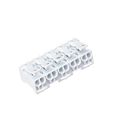 uxcell Spring Connectors Quick Wire Connector No Screws Terminal Barrier Block 5 Ways 15pcs