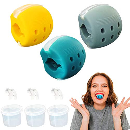 Jaw Exerciser - Define Your Jawline Chisel Your Jaw Exercise Face and Neck Trainer for Double Chin 3 Packs