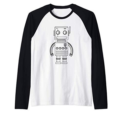 Robot Robotics Digital Technology Funny Gift Raglan Baseball Tee