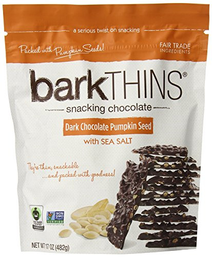 Bark Thins Snacking Dark Chocolate Pumpkin Seed with Sea Salt 17 Ounce