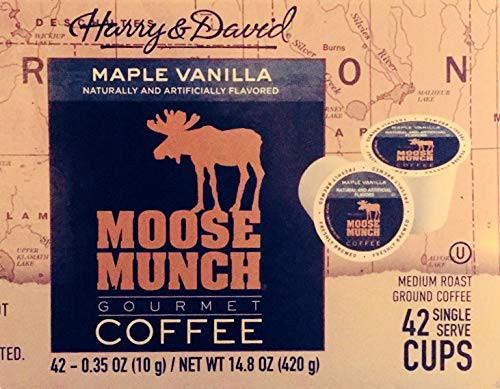 Harry   David Maple Vanilla - Moose Munch Coffee 42 single serve cups