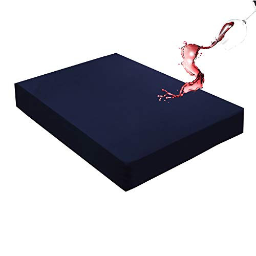 Mecerock Navy King Size Waterproof Mattress Pad Protector Cover Fitted to 18 Deep Hypoallergenic Vinyl Free Mecerock Navy King Size Waterproof Mattress Pad Protector Cover Fitted to 18 Deep Hypoallergenic Vinyl Free