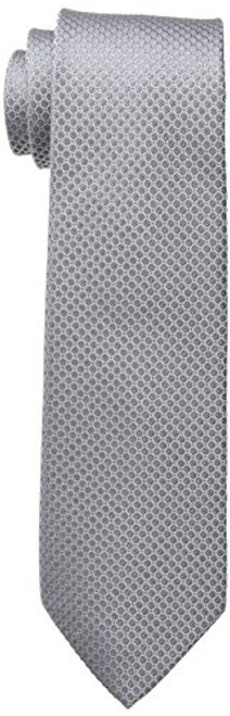 Calvin Klein Mens Steel Micro Solid A Tie Silver Regular