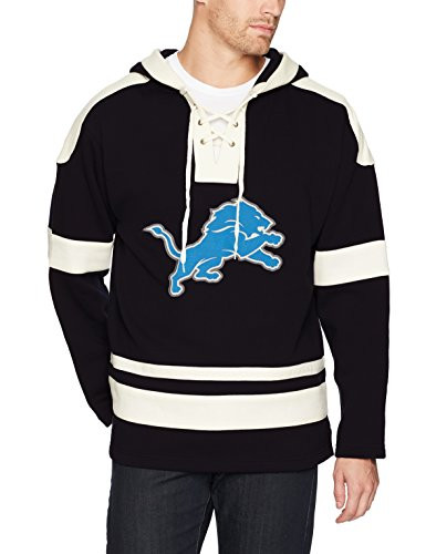 OTS NFL Detroit Lions Mens Grant Lace Up Pullover Hoodie Logo Small