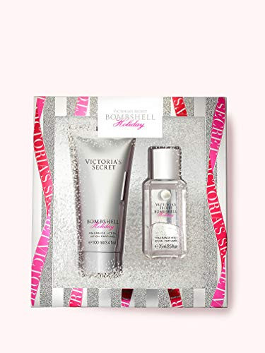 Victorias Secret Bombshell Holiday Fragrance Mist and Body Lotion 2-Piece Gift Set for Women- Limited Edition