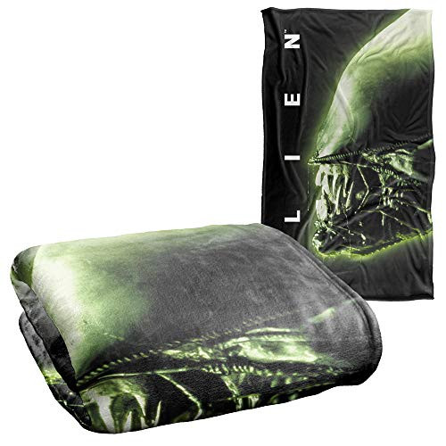 Trevco Alien Head Silky Touch Super Soft Throw Blanket 36 x 58