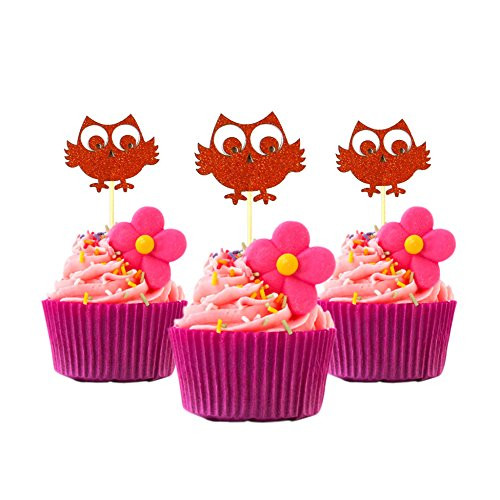 Owl Cupcake Topper Color COPPER 12 Pack Cupcake Topper Decoration Cake Graduation baby shower Owl Cupcake Topper Color COPPER 12 Pack Cupcake Topper Decoration Cake Graduation baby shower