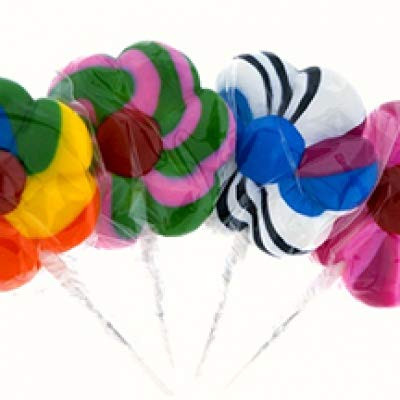 Squire Boone Teeny Flower Pop Lollipops - 48 Count Display Box