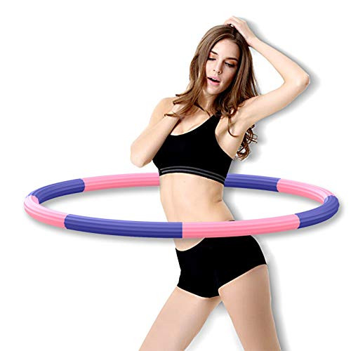 Yibaision Hoola Hoop for Adults 2_7lb Weighted Hoola Hoop for Exercise 8 Section Detachable Stainless Steel Hoola Hoops with Thicker Premium Foam - Burning Fat Weight Loss Yibaision Hoola Hoop for Adults 2_7lb Weighted Hoola Hoop for Exercise 8 Section Detachable Stainless Steel Hoola Hoops with Thicker Premium Foam - Burning Fat Weight Loss