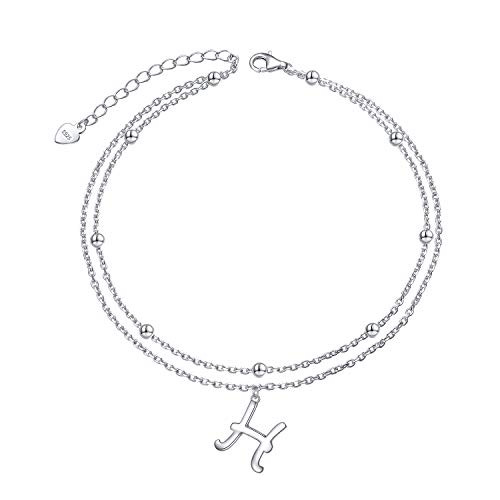H Anklet for Women S925 Sterling Silver Adjustable Foot Ankle Bracelet with Initials Anklets for Girls H Anklet for Women S925 Sterling Silver Adjustable Foot Ankle Bracelet with Initials Anklets for Girls