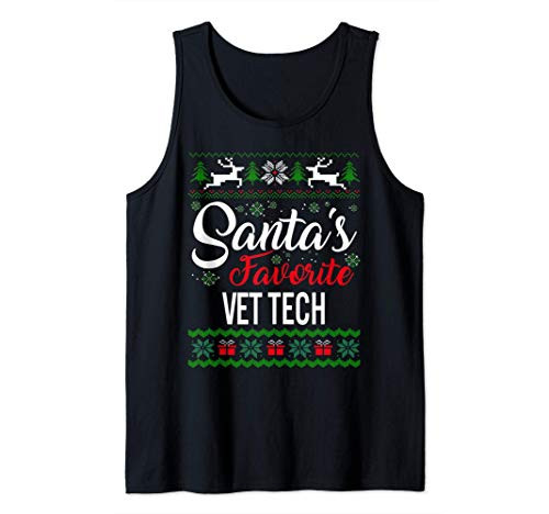 Santas Favorite Vet Tech Christmas Ugly Family Tank Top