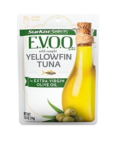 Starkist Selects Gourmet E_V_O_O_ Wild-Caught YellowFin Tuna with Extra Virgin Olive Oil ~ pack of 6