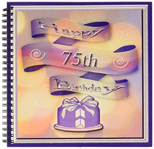 3dRose db-24430-1 Ribbon and Cake Happy 75th Birthday Drawing Book 8 by 8-Inch 3dRose db-24430-1 Ribbon and Cake Happy 75th Birthday Drawing Book 8 by 8-Inch
