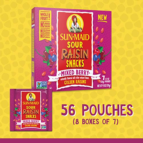 SUN-MAID Mixed Berry Sour Raisins 0_7 OZ 56 -Count SUN-MAID Mixed Berry Sour Raisins 0_7 OZ 56 -Count