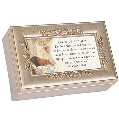 Cottage Garden Your Baptism Silvertone Embossed Floral Jewelry Music Box Plays Amazing Grace Cottage Garden Your Baptism Silvertone Embossed Floral Jewelry Music Box Plays Amazing Grace