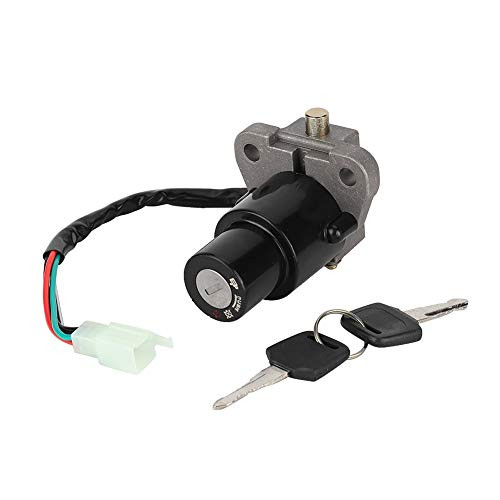 Aramox Ignition Switch Aluminum Alloy and ABS Ignition Key Switch Fit for Kawasaki KLR650 KLR 650 1987-2007