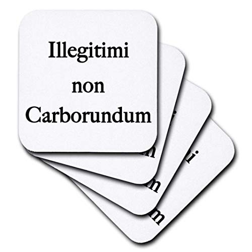 3D Rose Illegitimi Non Carborundum Black Ceramic Tile Coasters Multicolor