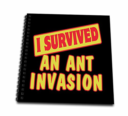 3dRose db-117742-1 I Survived an Ant Invasion Survial Pride and Humor Design-Drawing Book 8 by 8-Inch 3dRose db-117742-1 I Survived an Ant Invasion Survial Pride and Humor Design-Drawing Book 8 by 8-Inch