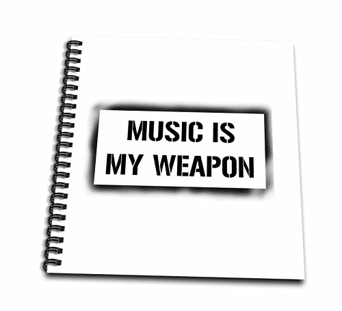 3dRose db-17094-1 Music is My Weapon-Drawing Book 8 by 8-Inch 3dRose db-17094-1 Music is My Weapon-Drawing Book 8 by 8-Inch