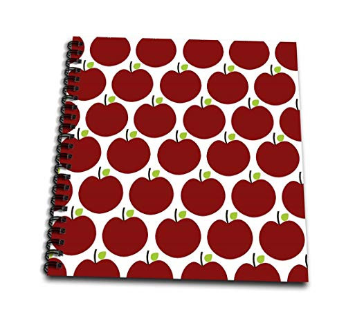 3dRose db-164468-1 Red Apples Fruit Kitchen Theme Art Drawing Book 8 by 8-Inch