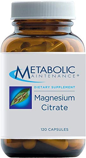 Metabolic Maintenance Magnesium Citrate - 167mg Per Capsule Pure Magnesium  Vitamin C Supplement - Calm Sleep Muscle  GI Support No Fillers 120 Capsules
