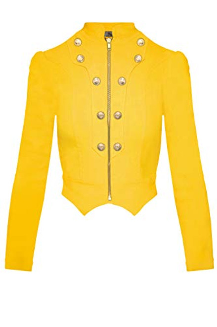 Womens Millennium Zip up Blazer Jacket KJK1125 Yellow M