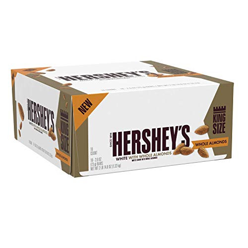 HERSHEYS White Creme With Almonds Candy bar 18 Count of 2_6 oz Bars 46_8