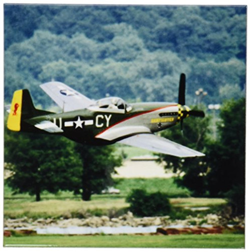 3dRose CST-91303-3 North American P-51 D Mustang War Plane-Us24 Bfr0082-Bernard Friel-Ceramic Tile Coasters Set of 4 3dRose CST-91303-3 North American P-51 D Mustang War Plane-Us24 Bfr0082-Bernard Friel-Ceramic Tile Coasters Set of 4