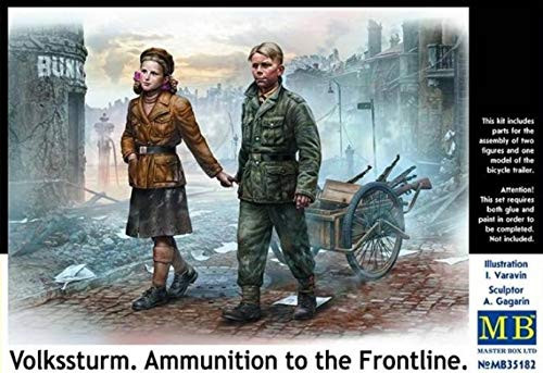 Masterbox 135 Scale Volkssturm Ammunition to The Frontline - Plastic Model Building Set  35182