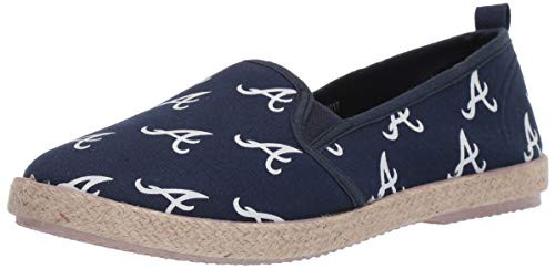 FOCO MLB Atlanta Braves Womens Espadrille Canvas Shoes Large Team Color FOCO MLB Atlanta Braves Womens Espadrille Canvas Shoes Large Team Color
