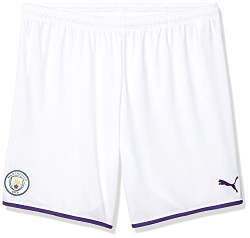 PUMA Mens Manchester City Licensed Replica Shorts 2019-2020 Large PUMA WhiteTillandsia Purple
