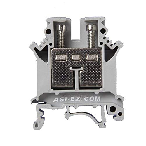 ASI ASIUK16N Din Rail Mounted Terminal Block Screw Clamp Pack of 50