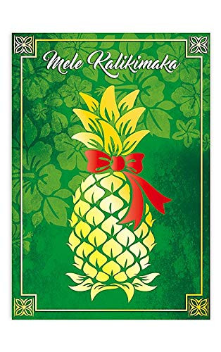 Island Heritage Pineapple Treasure Supreme Boxed Hawaiian Christmas Cards - 12 Cards   13 envelopes