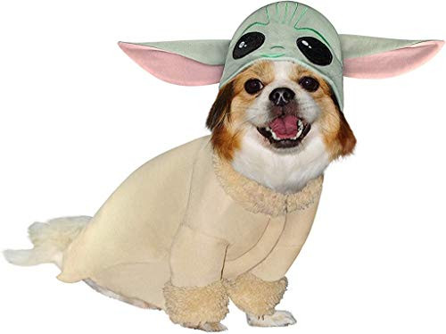 Star Wars The Mandalorian The Child Baby Yoda DogCatPet Halloween Costume Includes Shirt and Headpiece Small