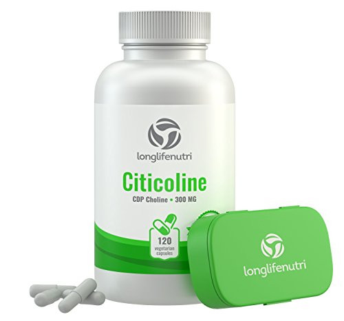 Citicoline CDP Choline 300mg - 120 Vegetarian Capsules Made in USA Promotes Brain Function Supports Memory Focus Mental Clarity Cognitive Enhancer Attention Learning Supplement 300 mg Pill Citicoline CDP Choline 300mg - 120 Vegetarian Capsules Made in USA Promotes Brain Function Supports Memory Focus Mental Clarity Cognitive Enhancer Attention Learning Supplement 300 mg Pill