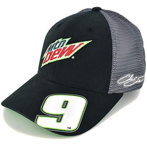 Checkered Flag Chase Elliott MTN Dew 9 Mesh Team Hat Black