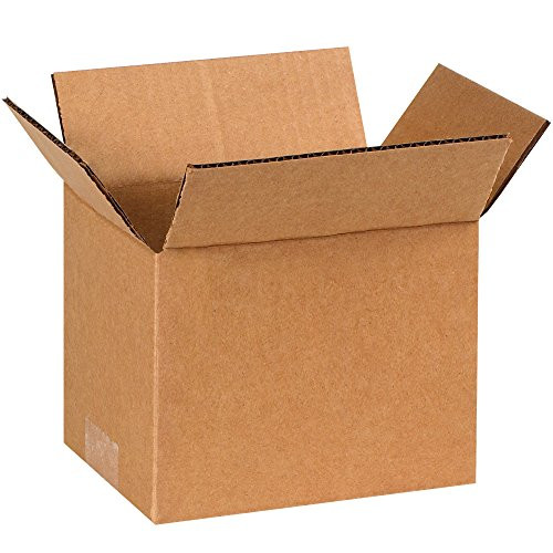 BOX USA 25 Pack of Corrugated Cardboard Boxes 7 L x 6 W x 6 H Kraft Shipping Packing and Moving