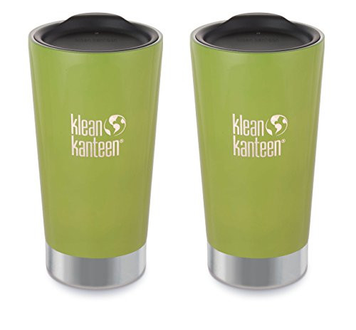 Klean Kanteen 16oz Vacuum Insulated Stainless Steel Pint Cup Tumbler Bamboo Leaf - 2 Pack