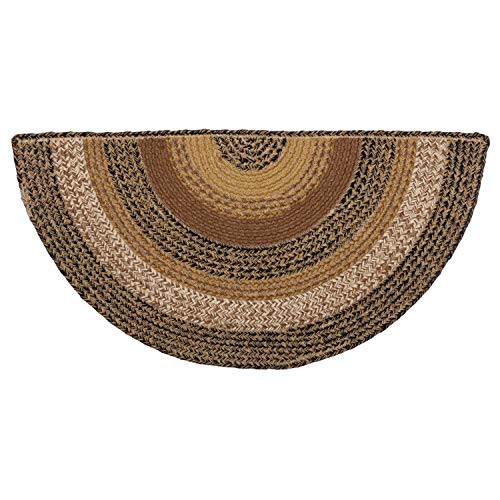 VHC Brands Primitive Flooring Kettle Grove Jute Half Circle Rug Natural Tan VHC Brands Primitive Flooring Kettle Grove Jute Half Circle Rug Natural Tan