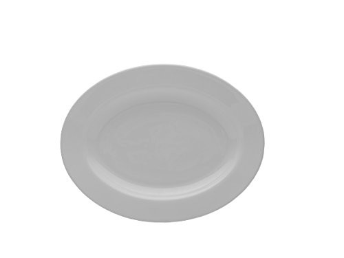 Mikasa Delray Bone China Oval Serving Platter 14-Inch White -