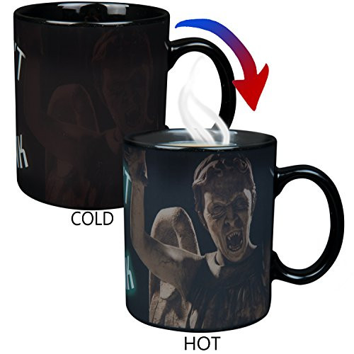 Doctor Who Heat Reveal Ceramic Coffee Mug - Don't Blink Weeping Angel Design Activates with Heat