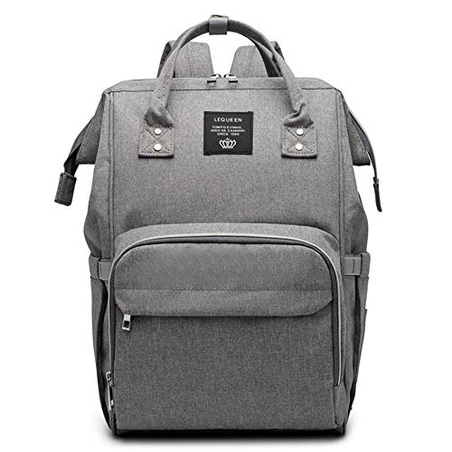 Multi-Function Mummy Bag Nappy Bags Wide Open Diaper Bag for Baby Care Large Capacity Handbags Travel Backpack Waterproof White Ruched