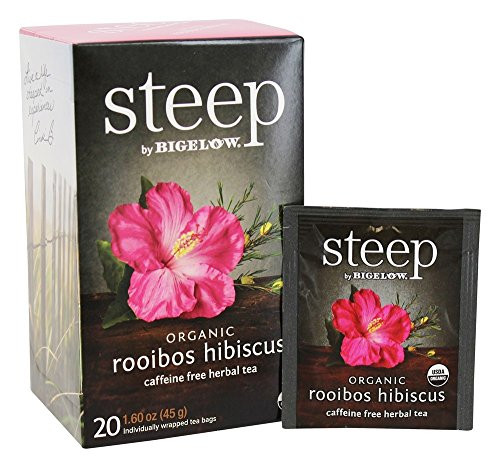 Bigelow Steep Herbal Tea Organic Rooibos Hibiscus 6x20 Bag
