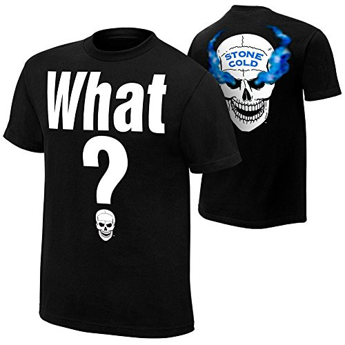 WWE Authentic Wear Stone Cold Steve Austin What Retro T-Shirt Black Small