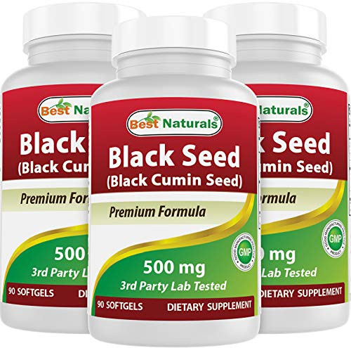 3 Pack - Best Naturals Black Seed Oil 500 mg 90 Softgels Total 270 Count 3 Pack - Best Naturals Black Seed Oil 500 mg 90 Softgels Total 270 Count