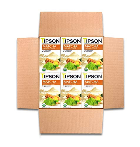 Tipson Tea Organic Matcha Cinnamon   Ginger Tea Infusions - 150 Tea Bags by MunchBox
