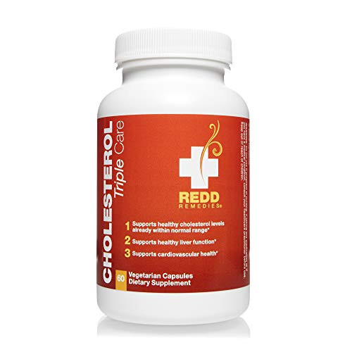 Redd Remedies - Cholesterol Triple Care Supports Healthy Cholesterol Levels and Liver Function 60 Count